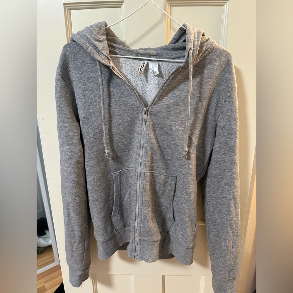 H&M Gray Zip-Up Hoodie Jacket